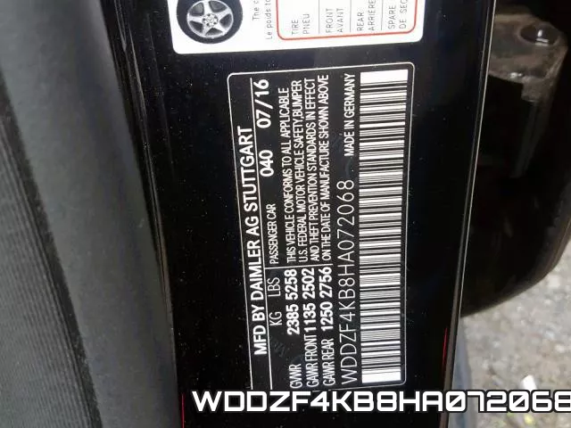 WDDZF4KB8HA072068 фото 2