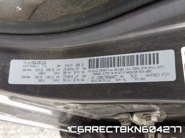 1C6RRECT8KN604277 фото 2