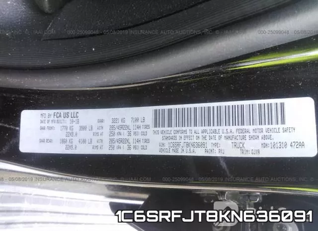 1C6SRFJT8KN636091 фото 10