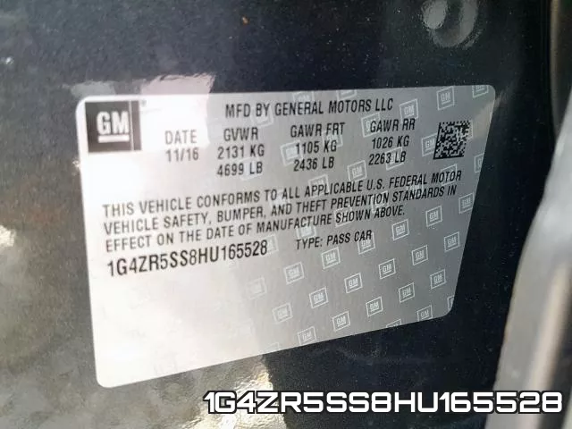 1G4ZR5SS8HU165528 фото 2