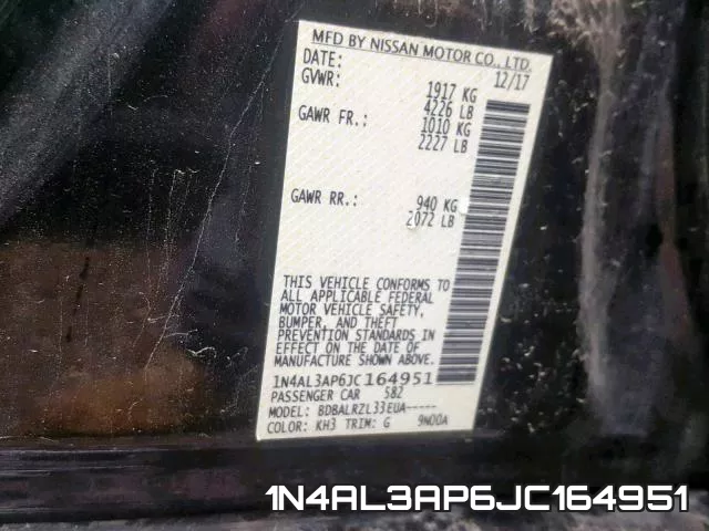 1N4AL3AP6JC164951 фото 2