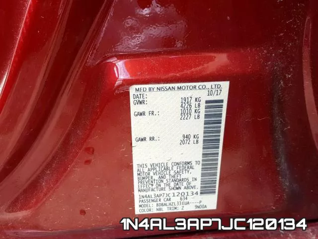 1N4AL3AP7JC120134 фото 2