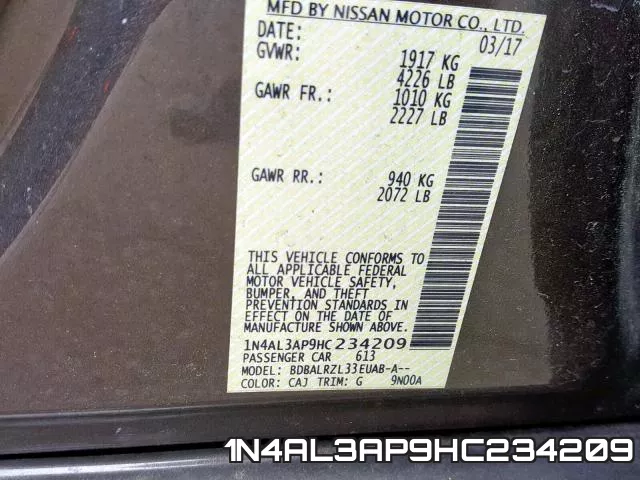1N4AL3AP9HC234209 фото 2