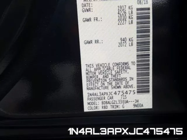 1N4AL3APXJC475475 фото 2