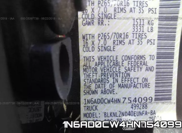 1N6AD0CW4HN754099 фото 10