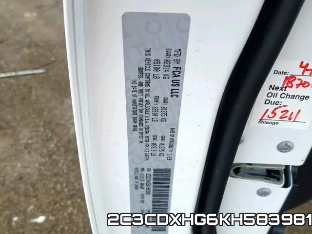 2C3CDXHG6KH583981 фото 2