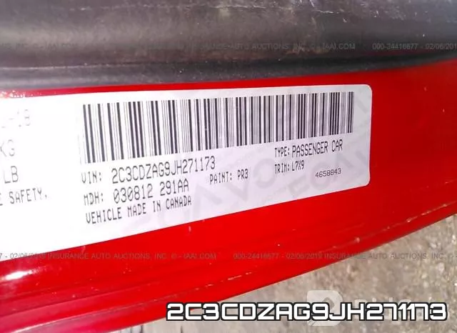 2C3CDZAG9JH271173 фото 10