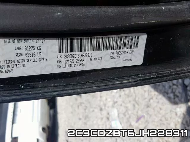 2C3CDZBT6JH228311 фото 2