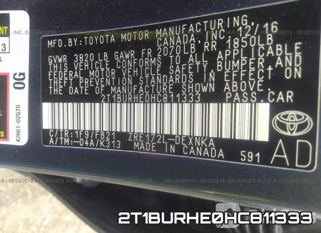 2T1BURHE0HC811333 фото 10