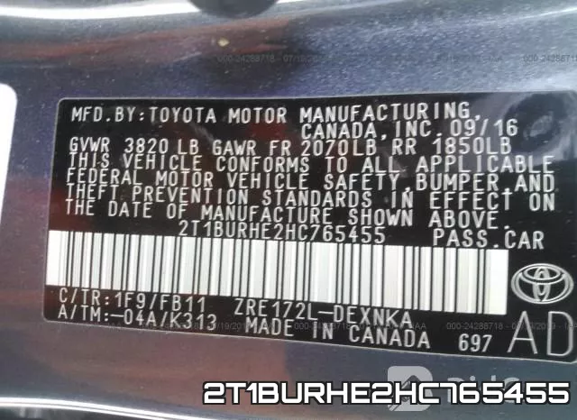 2T1BURHE2HC765455 фото 10