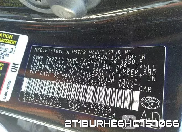 2T1BURHE6HC757066 фото 10