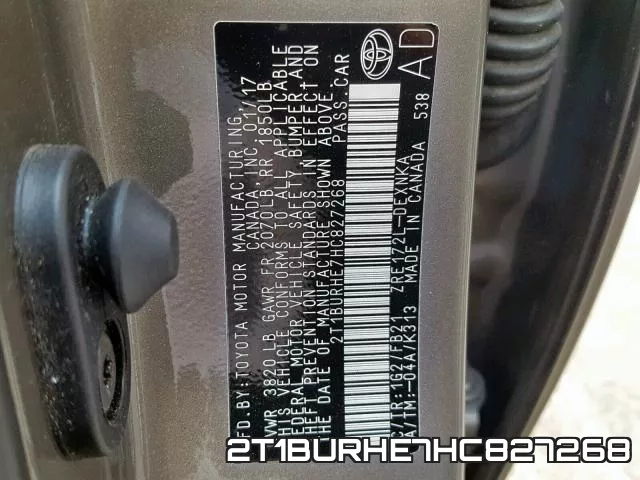 2T1BURHE7HC827268 фото 2