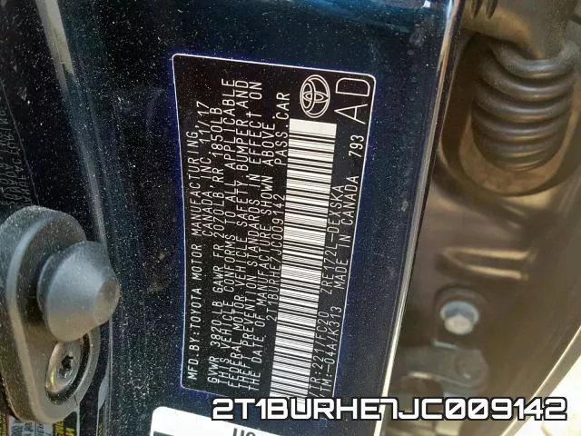 2T1BURHE7JC009142 фото 2