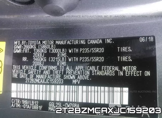 2T2BZMCAXJC159203 фото 10