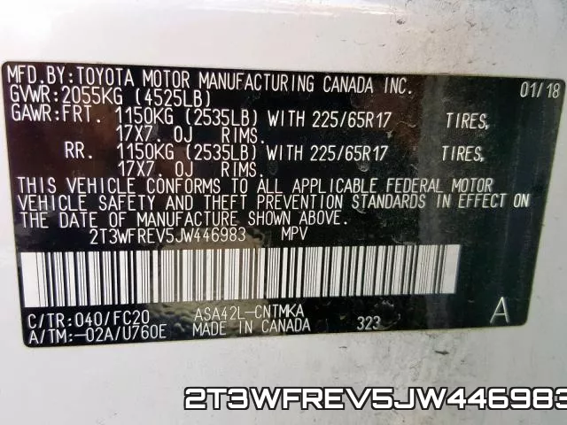 2T3WFREV5JW446983 фото 2