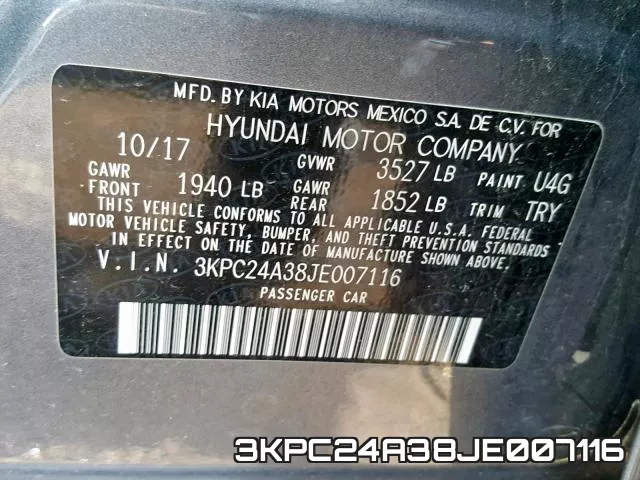 3KPC24A38JE007116 фото 2