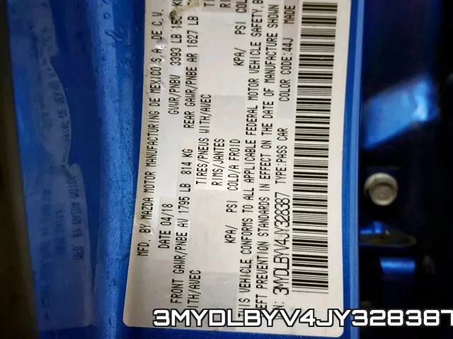 3MYDLBYV4JY328387 фото 2
