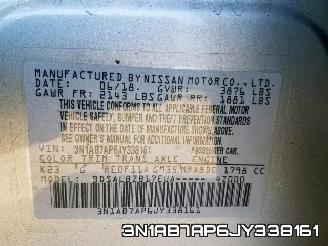 3N1AB7AP6JY338161 фото 2