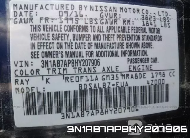 3N1AB7AP8HY207906 фото 10