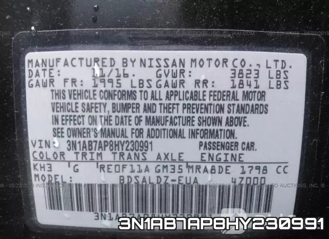 3N1AB7AP8HY230991 фото 10