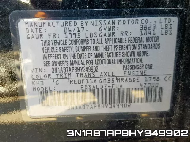 3N1AB7AP8HY349902 фото 2