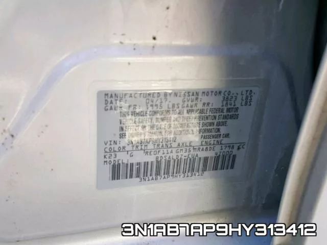 3N1AB7AP9HY313412 фото 2