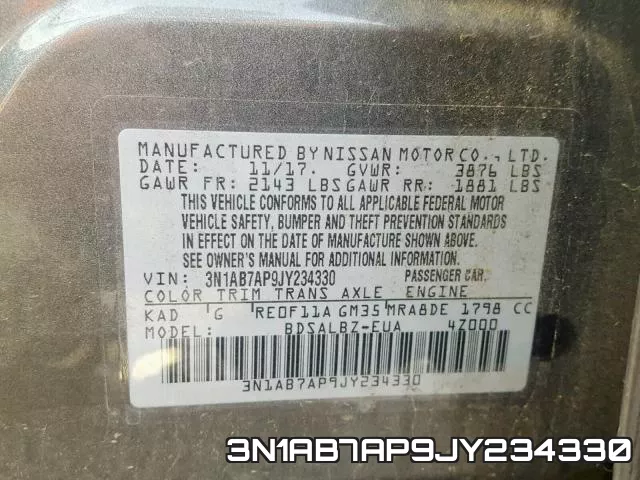 3N1AB7AP9JY234330 фото 2