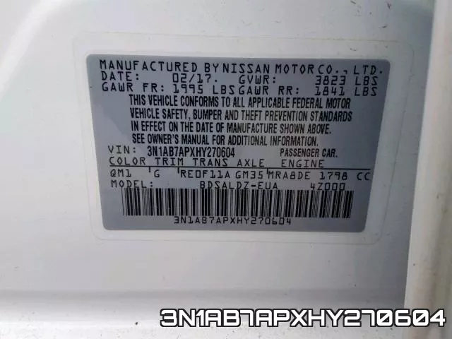 3N1AB7APXHY270604 фото 2