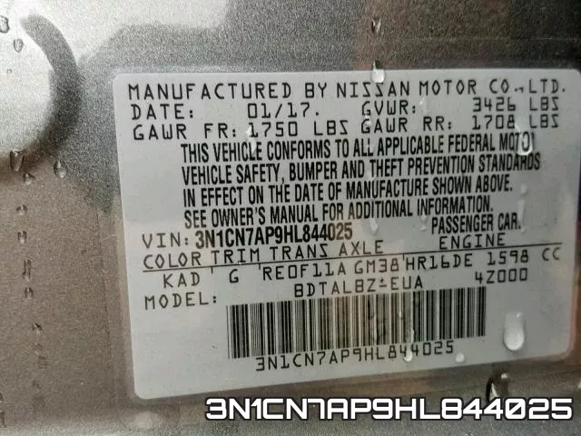 3N1CN7AP9HL844025 фото 2