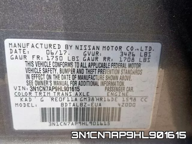 3N1CN7AP9HL901615 фото 2