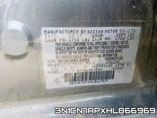 3N1CN7APXHL866969 фото 2