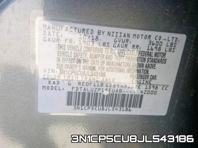 3N1CP5CU8JL543186 фото 2