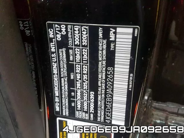 4JGED6EB9JA092658 фото 2