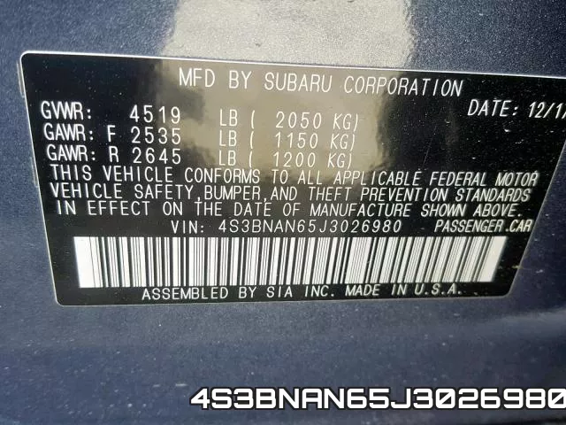 4S3BNAN65J3026980 фото 2