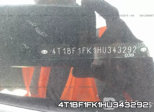 4T1BF1FK1HU343292 фото 10