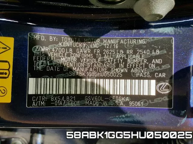 58ABK1GG5HU050025 фото 2