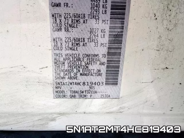 5N1AT2MT4HC819403 фото 2