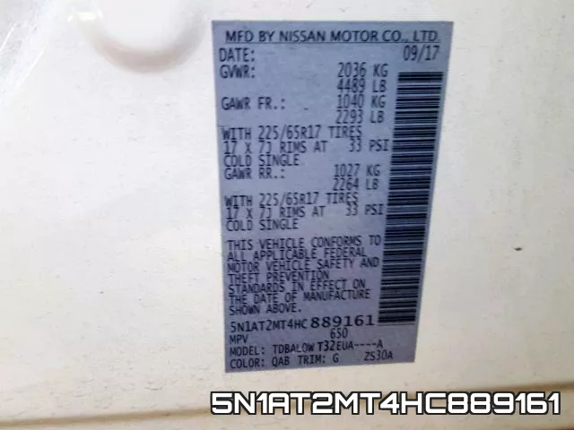 5N1AT2MT4HC889161 фото 2