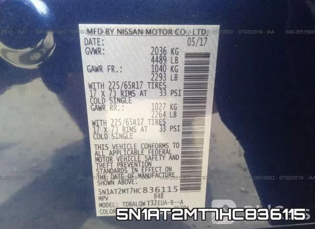 5N1AT2MT7HC836115 фото 10