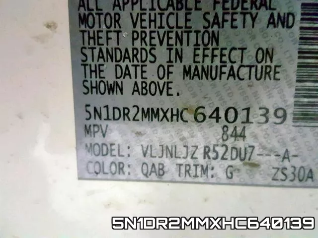 5N1DR2MMXHC640139 фото 2