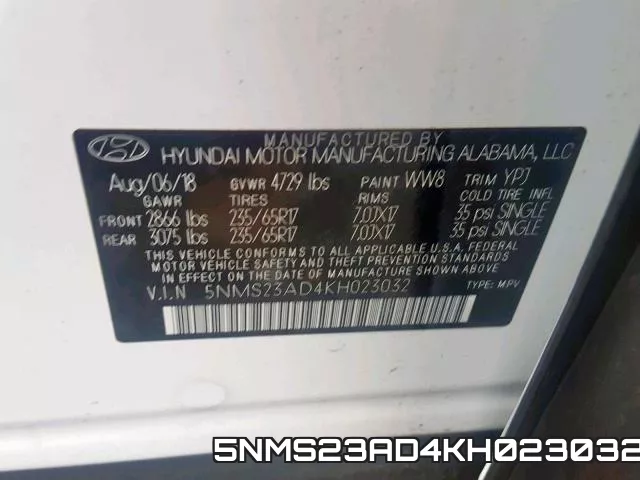 5NMS23AD4KH023032 фото 2
