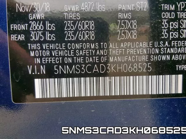 5NMS3CAD3KH068525 фото 2