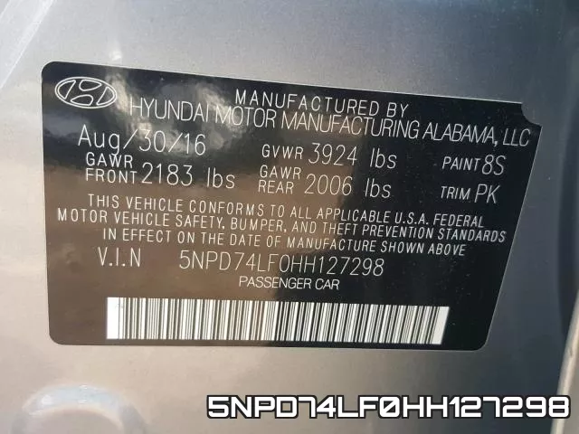 5NPD74LF0HH127298 фото 2