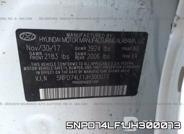 5NPD74LF1JH300073 фото 9