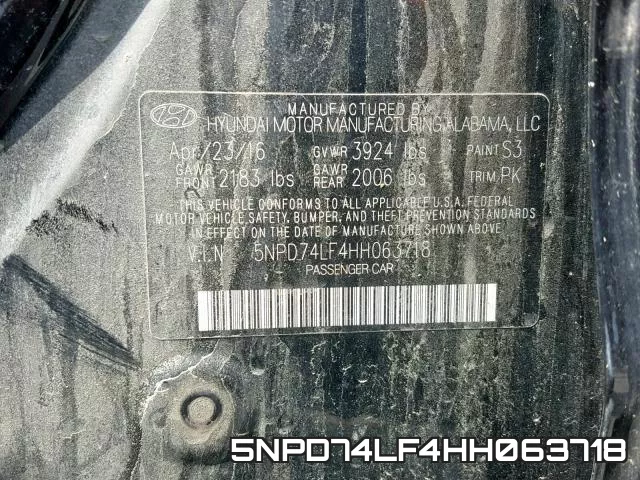 5NPD74LF4HH063718 фото 2