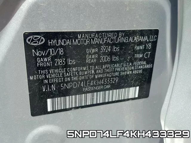 5NPD74LF4KH433329 фото 2