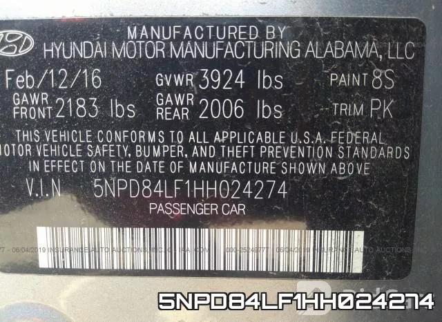 5NPD84LF1HH024274 фото 10