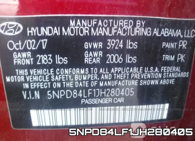 5NPD84LF1JH280405 фото 10