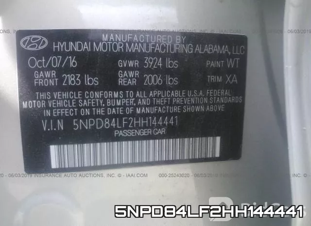 5NPD84LF2HH144441 фото 10