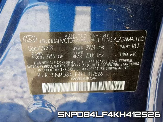 5NPD84LF4KH412526 фото 2